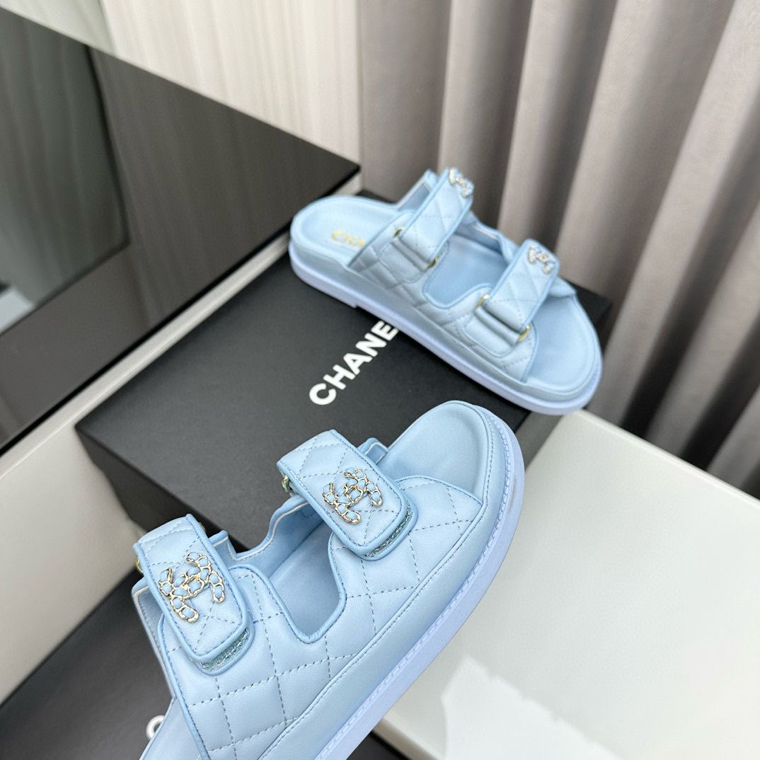 Hermes Original Leather Slipper Shoes HM30212 Light Blue Hermes Original Leather Slipper Shoes HM30212 Light Blue