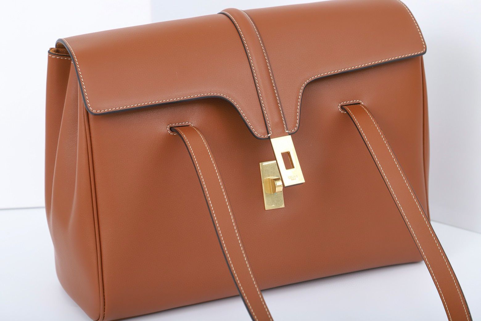 Celine Medium SOFT 16 BAG IN SUPPLE GRAINED CALFSKIN 195543 Brown Celine Medium SOFT 16 BAG IN SUPPLE GRAINED CALFSKIN 195543 Brown