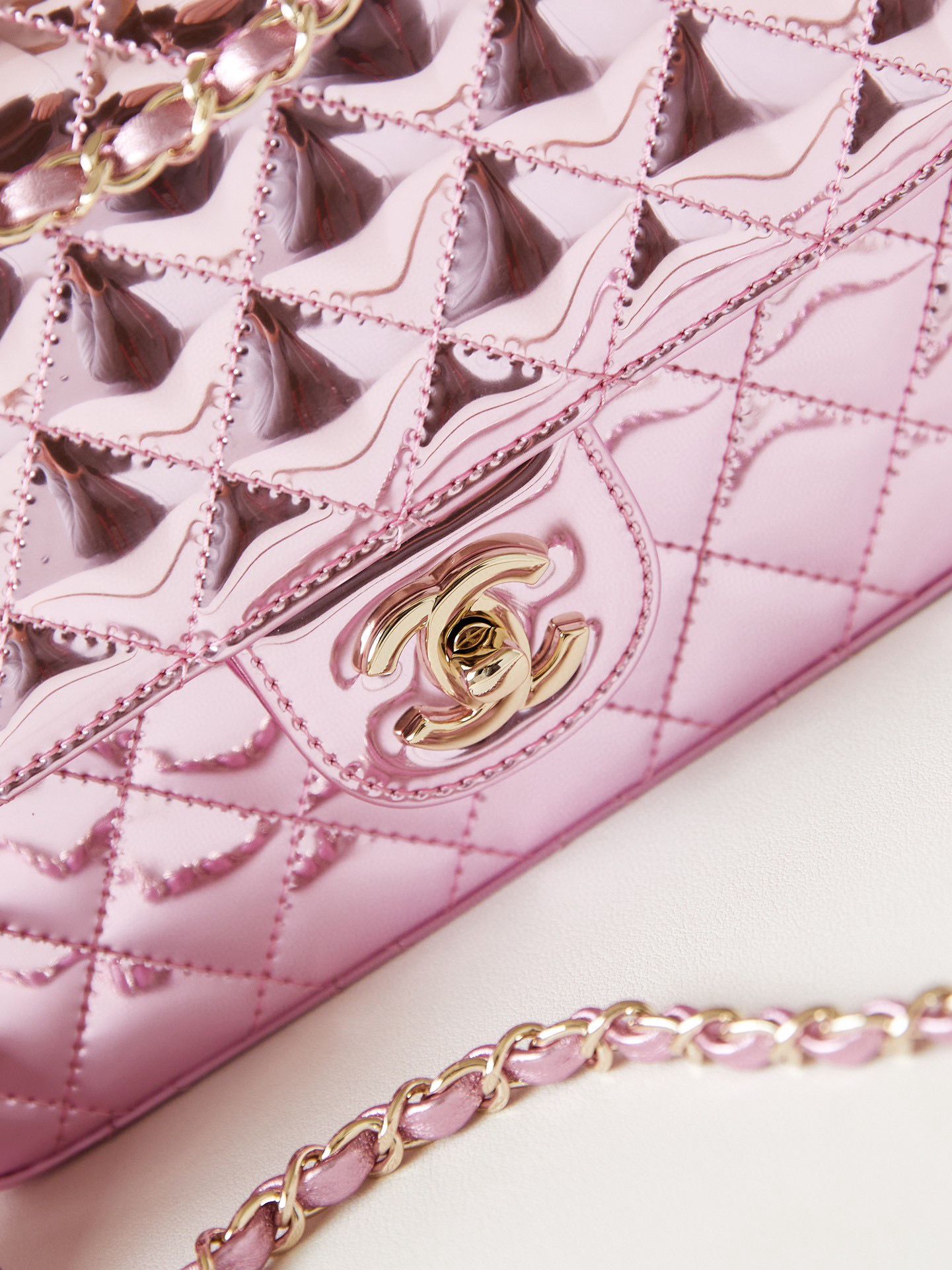 Chanel 24C Original Leather Flap Bag & Star Coin Bag AS4648 Pink Chanel 24C Original Leather Flap Bag & Star Coin Bag AS4648 Pink