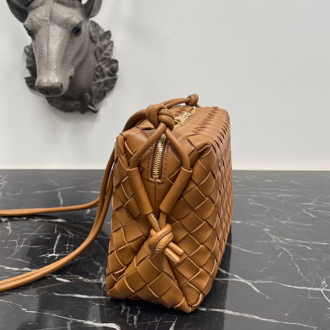 Bottega Veneta Small intrecciato leather cross-body bag 680255 Brown Bottega Veneta Small intrecciato leather cross-body bag 680255 Brown