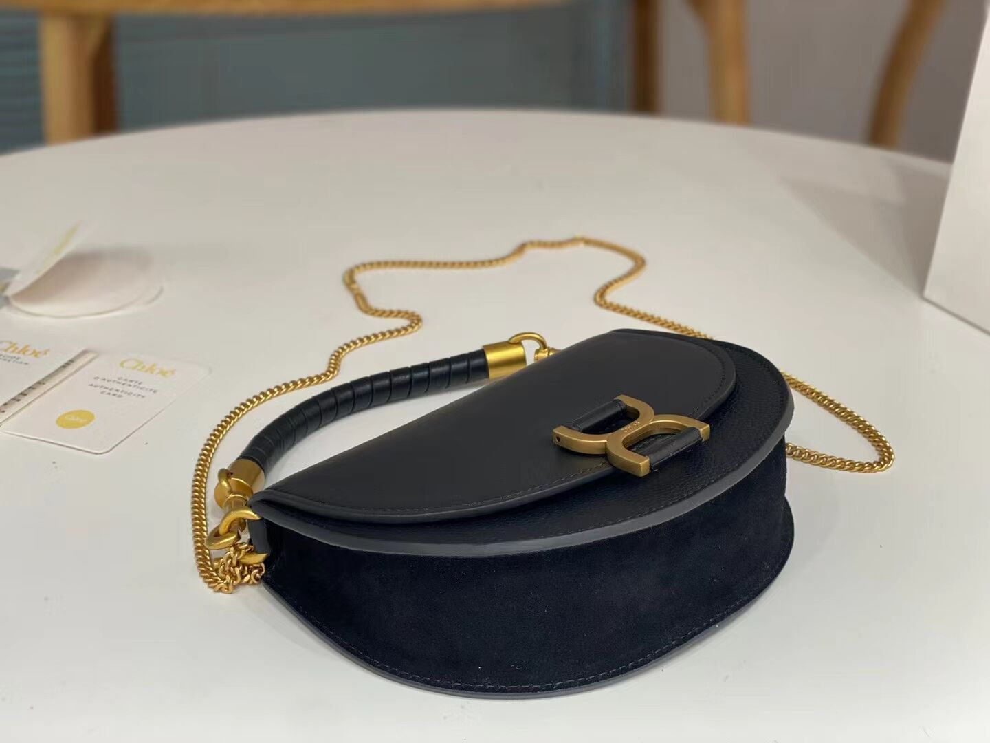 CHLOE Small leather shoulder bag CL225156 black CHLOE Small leather shoulder bag CL225156 black