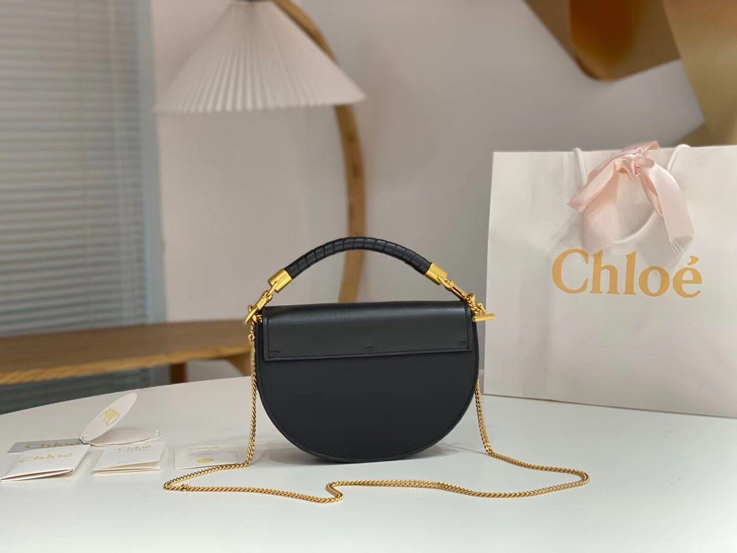 CHLOE Small leather shoulder bag CL225156 black CHLOE Small leather shoulder bag CL225156 black