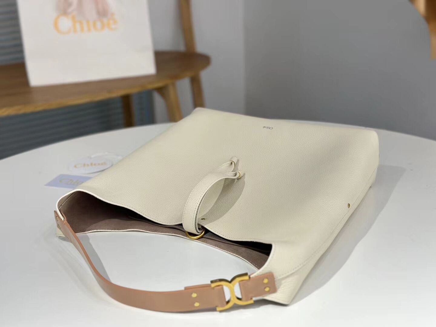 CHLOE leather shoulder bag CL224765 white CHLOE leather shoulder bag CL224765 white
