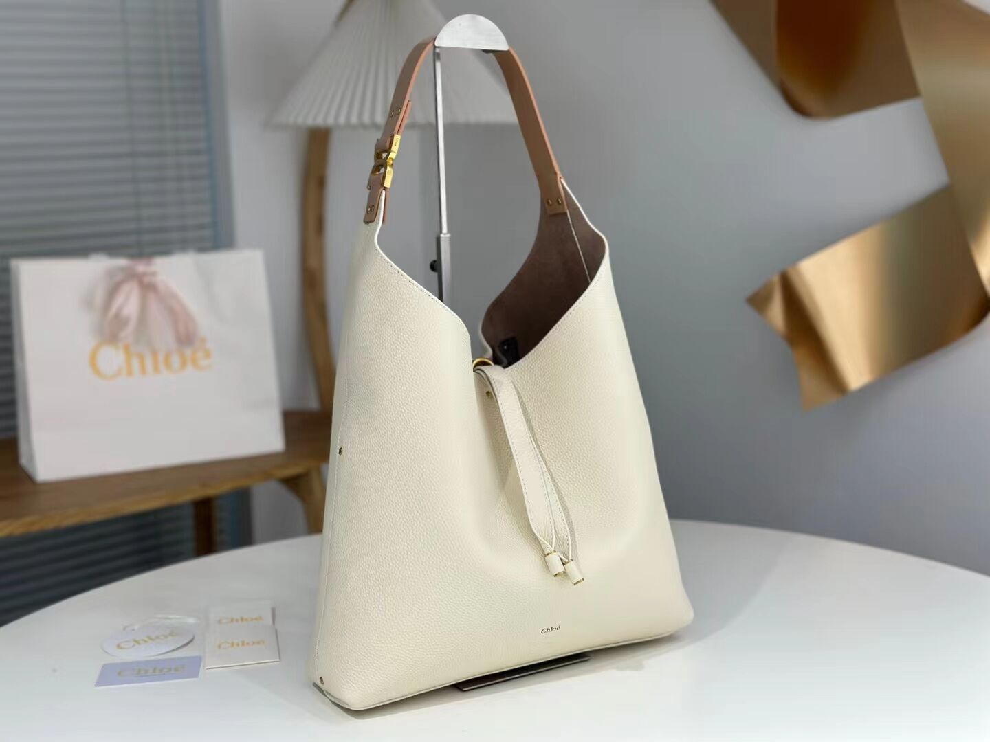 CHLOE leather shoulder bag CL224765 white CHLOE leather shoulder bag CL224765 white
