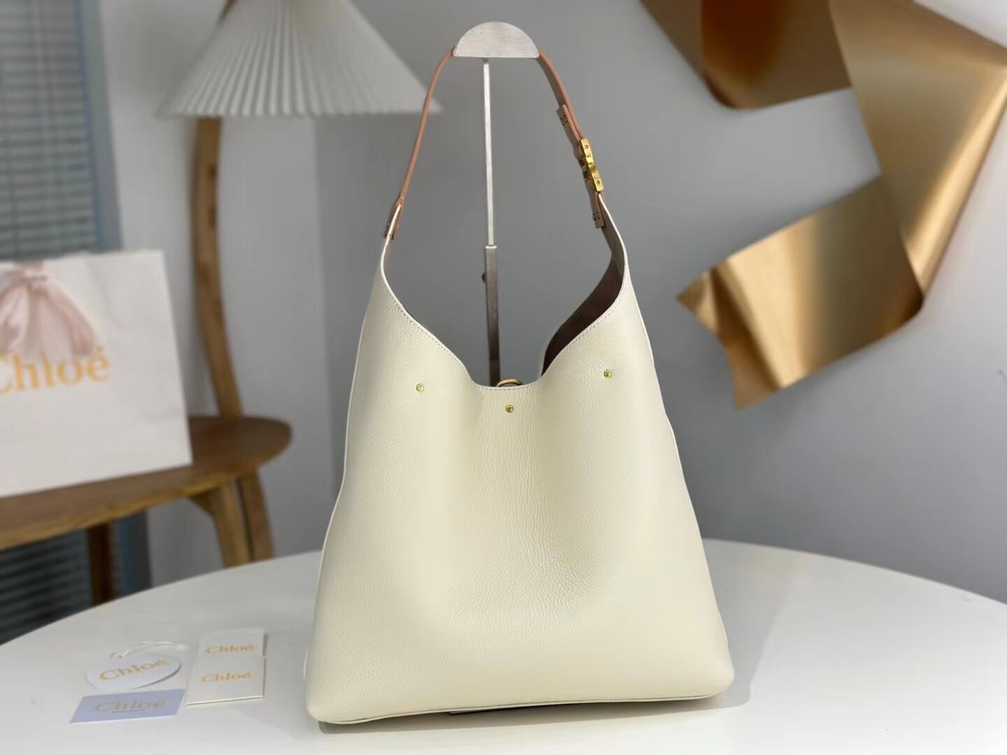 CHLOE leather shoulder bag CL224765 white CHLOE leather shoulder bag CL224765 white