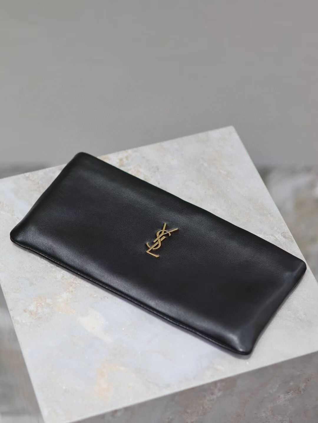 SAINT LAURENT CALYPSO LONG POUCH IN LAMBSKIN 774062 black SAINT LAURENT CALYPSO LONG POUCH IN LAMBSKIN 774062 black