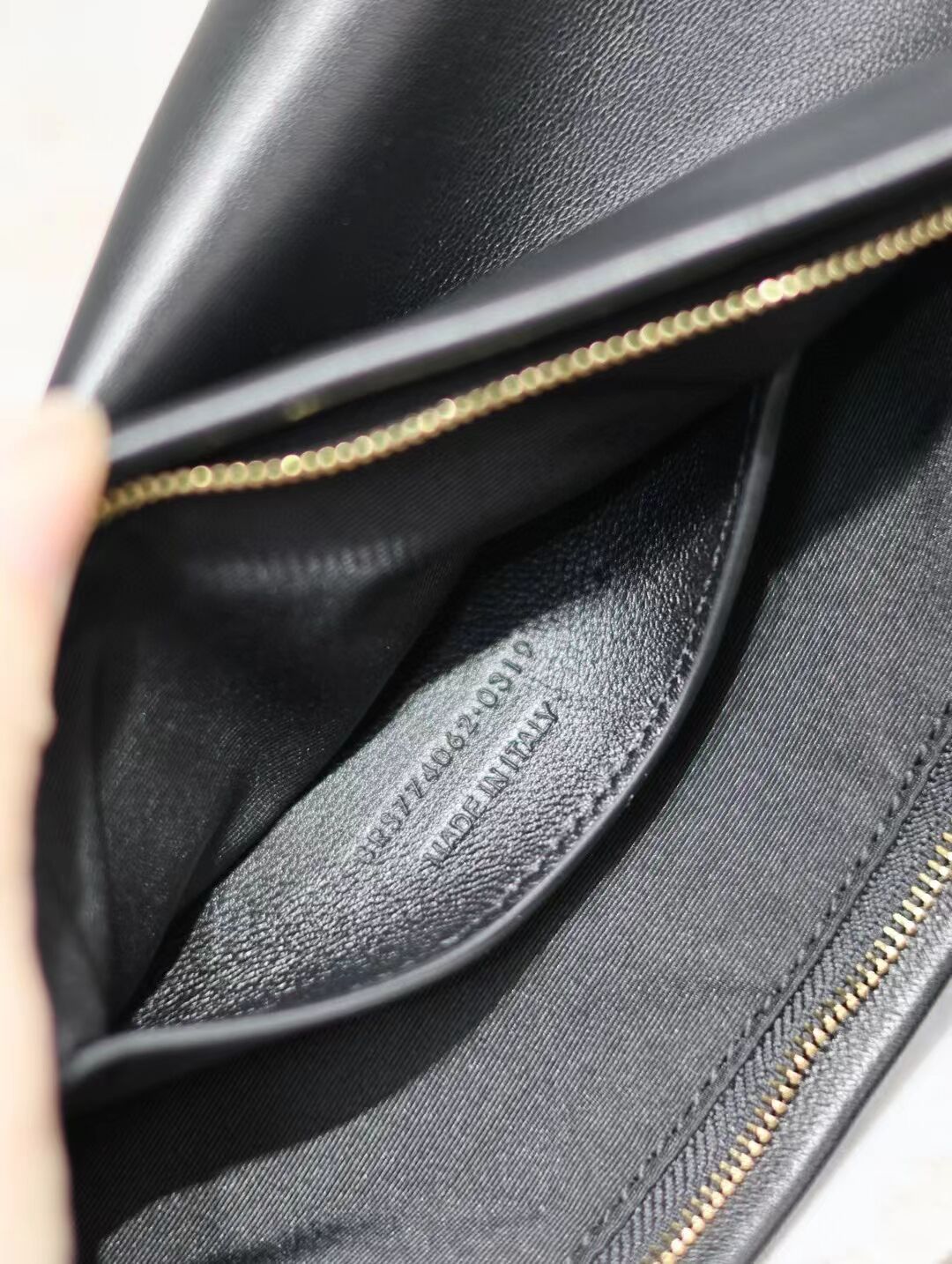 SAINT LAURENT CALYPSO LONG POUCH IN LAMBSKIN 774062 black SAINT LAURENT CALYPSO LONG POUCH IN LAMBSKIN 774062 black
