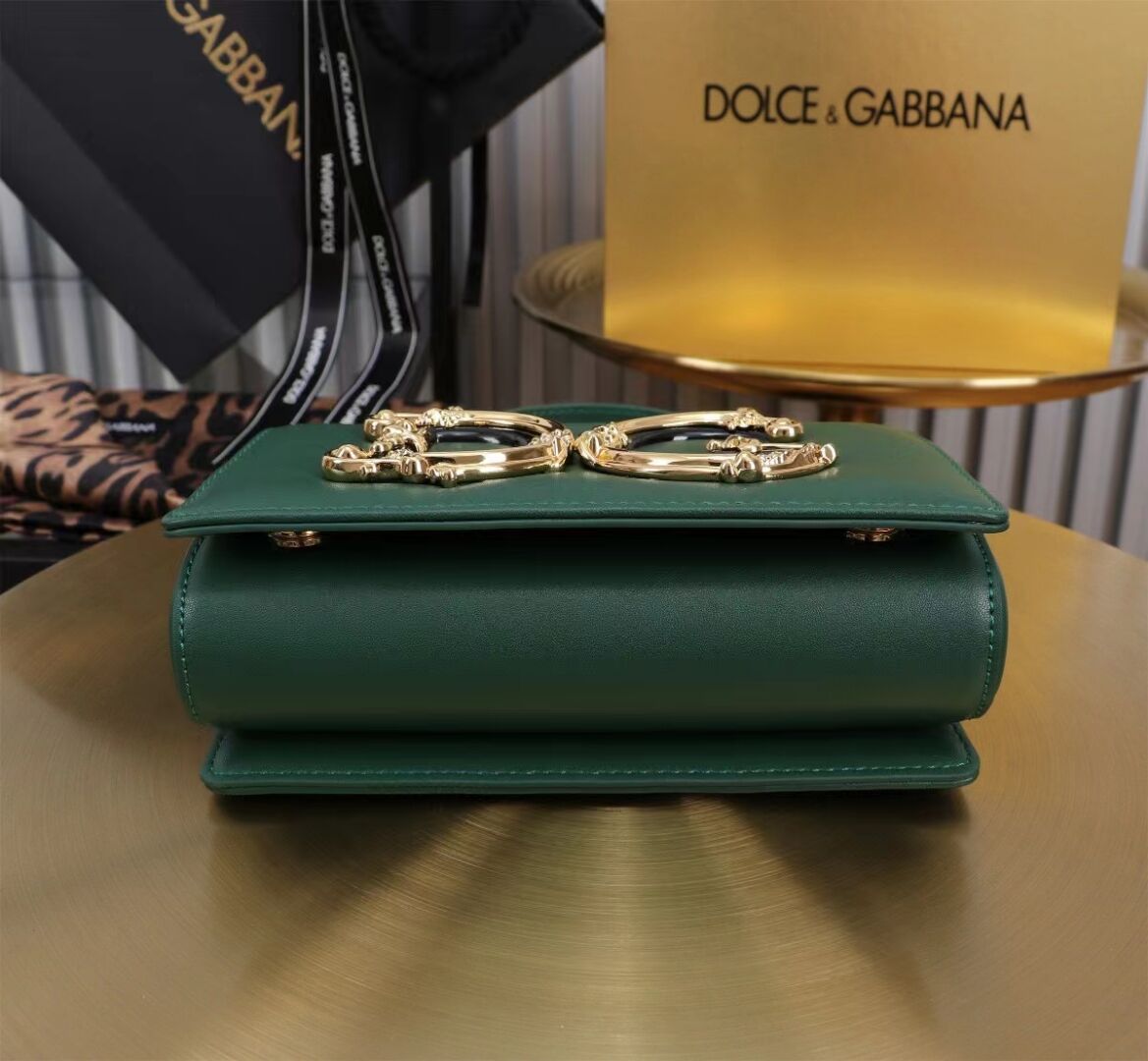 Dolce & Gabbana leather Shoulder Bag G6504 green Dolce & Gabbana leather Shoulder Bag G6504 green