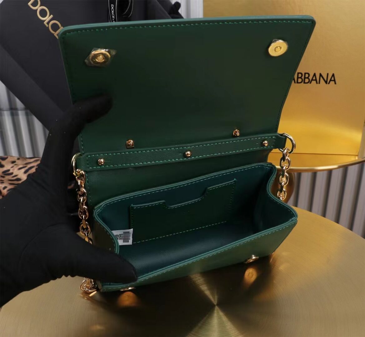 Dolce & Gabbana leather Shoulder Bag G6504 green Dolce & Gabbana leather Shoulder Bag G6504 green