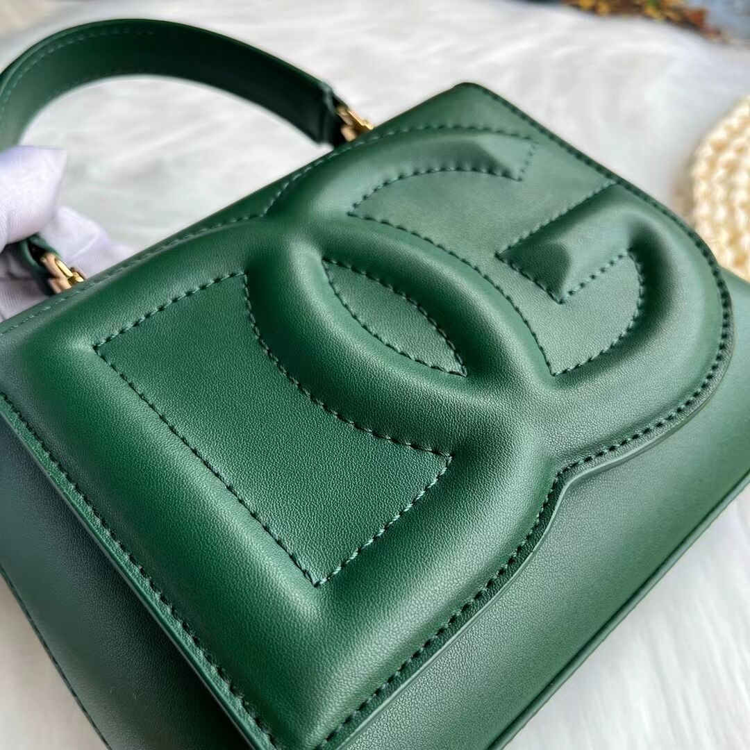 Dolce & Gabbana leather bag G6002 green Dolce & Gabbana leather bag G6002 green