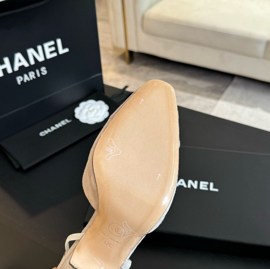 Chanel Sandal 95MM Hight Heels Shoes C50223 Light Gray Chanel Sandal 95MM Hight Heels Shoes C50223 Light Gray