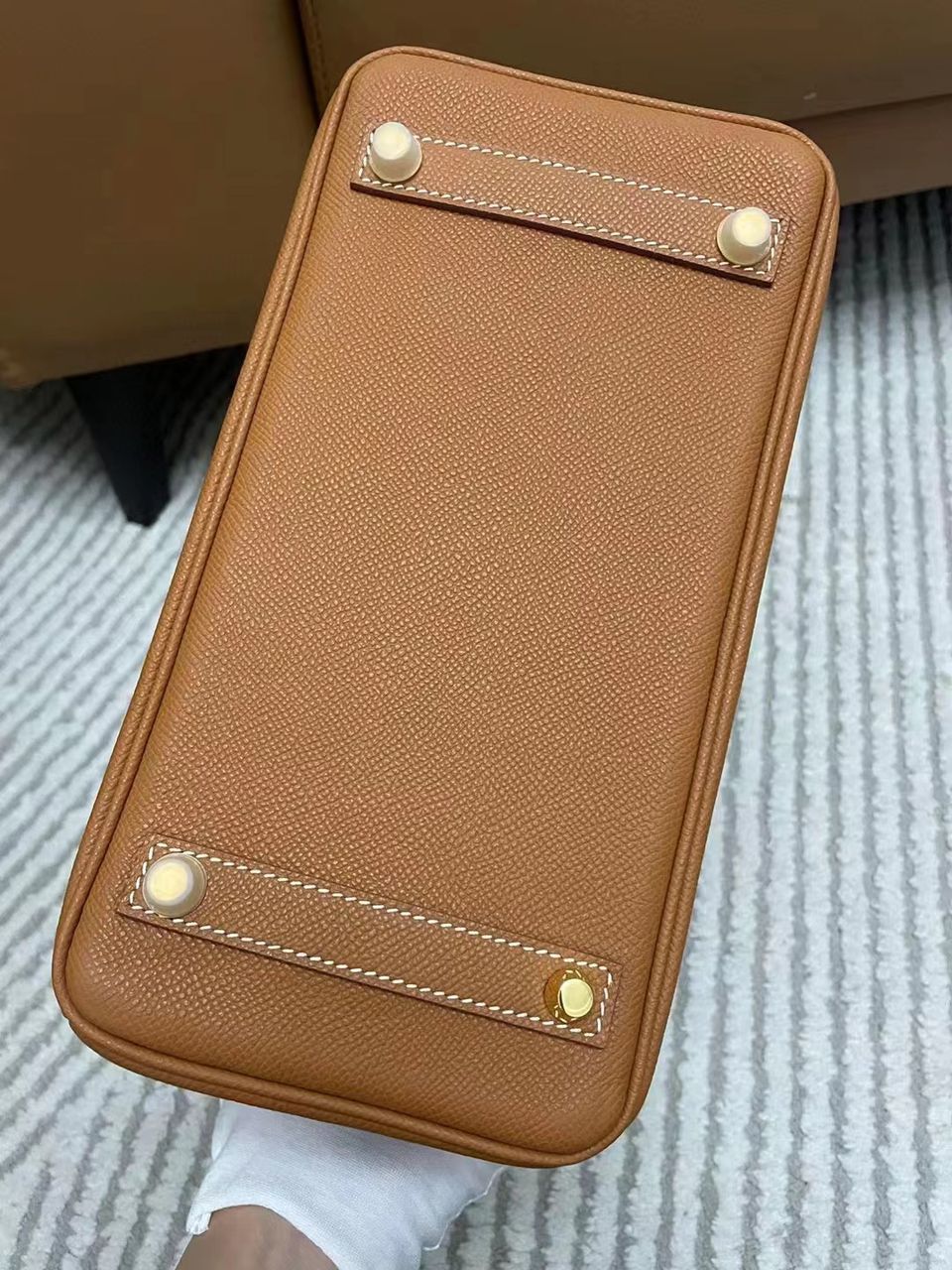 Hermes Birkin Original Epsom Leather Retourne 35CM Bag BK35 Brown Gold-Tone Hermes Birkin Original Epsom Leather Retourne 35CM Bag BK35 Brown Gold-Tone