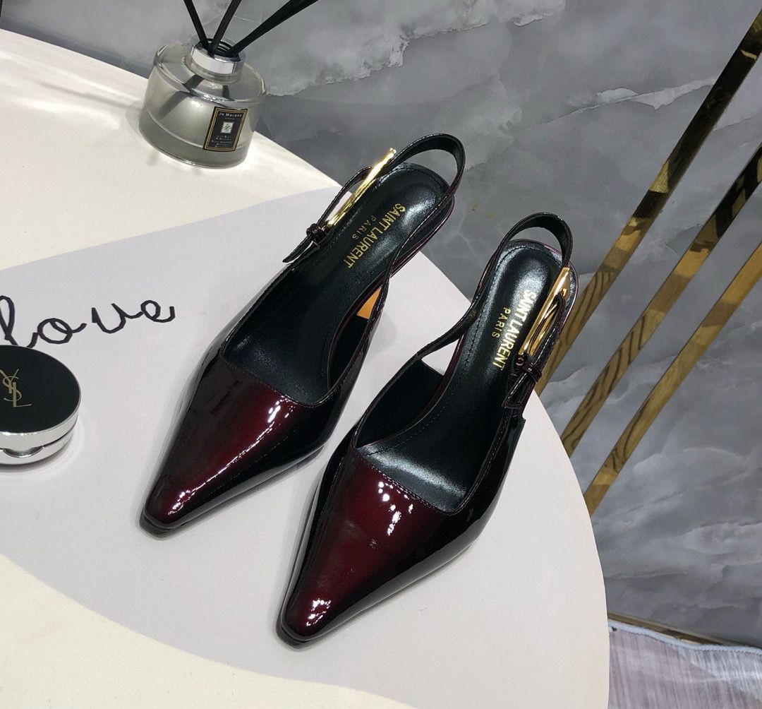 Yves Saint Laurent High Heels 10CM 11288 Wine Yves Saint Laurent High Heels 10CM 11288 Wine