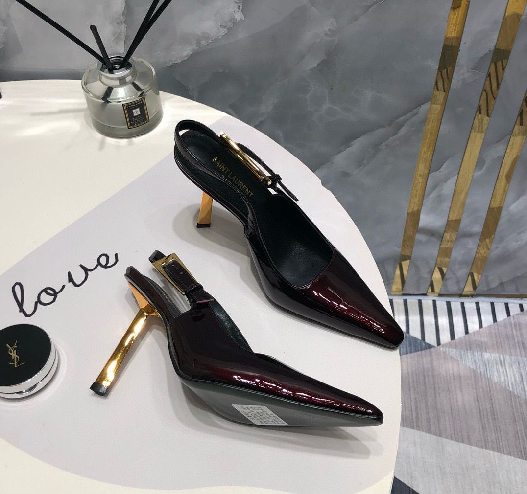 Yves Saint Laurent High Heels 10CM 11288 Wine Yves Saint Laurent High Heels 10CM 11288 Wine