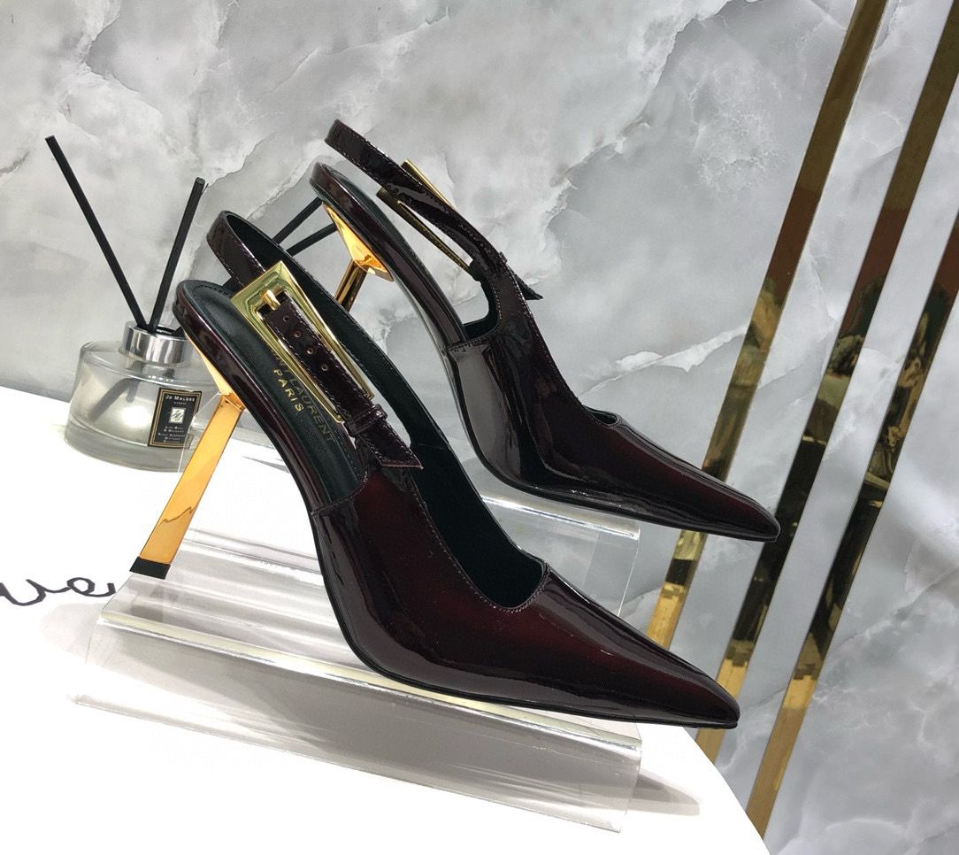 Yves Saint Laurent High Heels 10CM 11288 Wine Yves Saint Laurent High Heels 10CM 11288 Wine