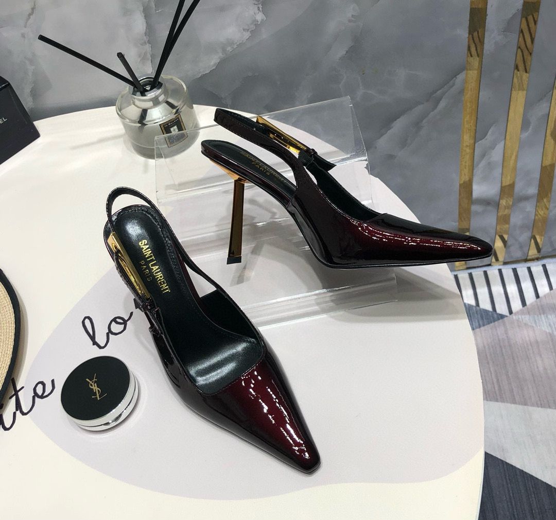Yves Saint Laurent High Heels 10CM 11288 Wine Yves Saint Laurent High Heels 10CM 11288 Wine