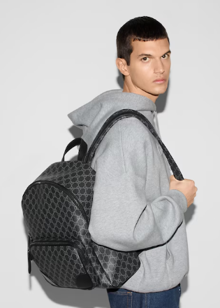 Gucci GG EMBLEM MEDIUM BACKPACK 821159 black Gucci GG EMBLEM MEDIUM BACKPACK 821159 black