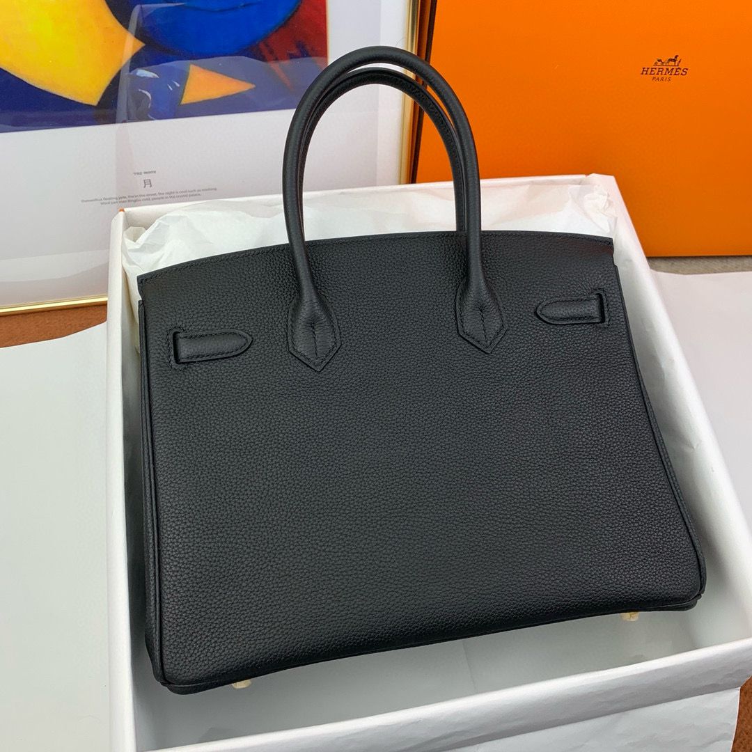 Hermes Birkin Tote Bag Original Togo Leather BK35 Black Hermes Birkin Tote Bag Original Togo Leather BK35 Black