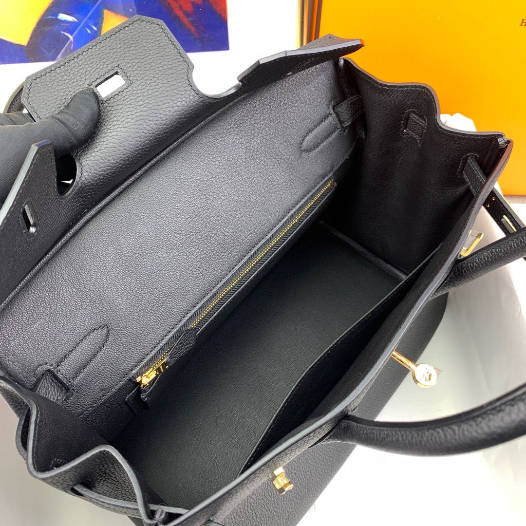 Hermes Birkin Tote Bag Original Togo Leather BK35 Black Hermes Birkin Tote Bag Original Togo Leather BK35 Black