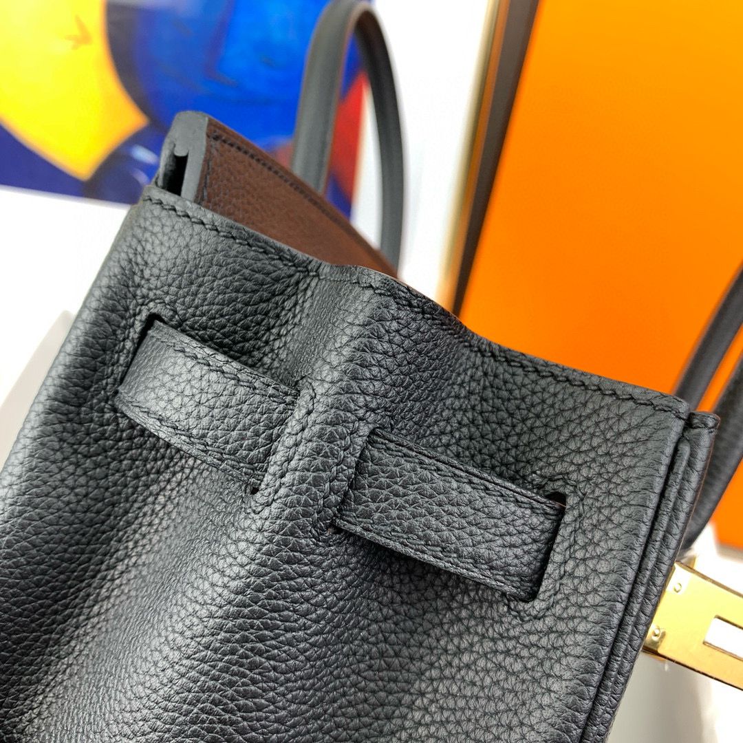 Hermes Birkin Tote Bag Original Togo Leather BK35 Black Hermes Birkin Tote Bag Original Togo Leather BK35 Black