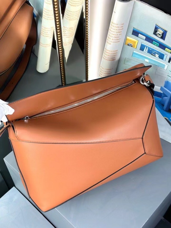 Loewe Large grainy cowhide leather Puzzle bag 231095 Tan