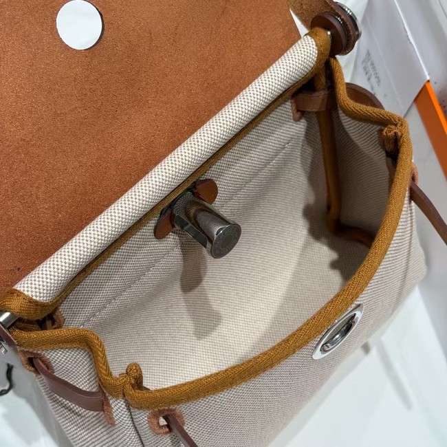 Hermes mini Herbag 20CM Original Canvas Leather & Calfskin 48888-7