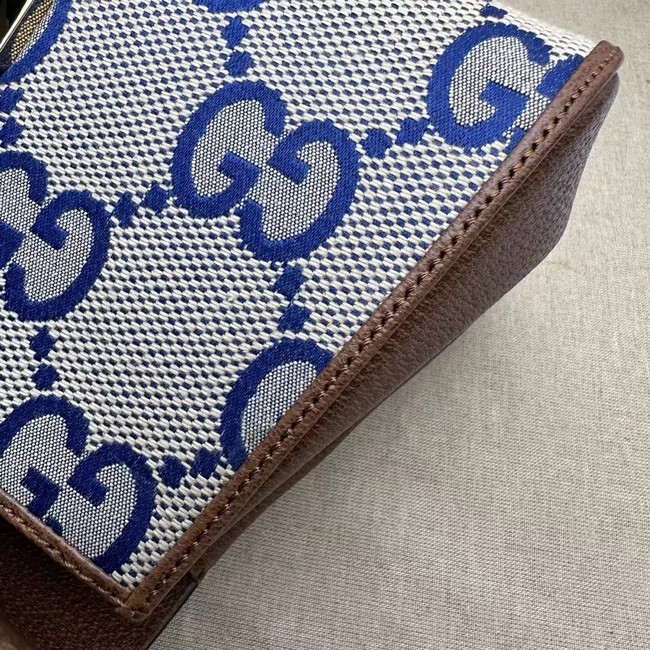 GUCCI HORSEBIT 1955 MINI BAG 703848 BROWN&BLUE