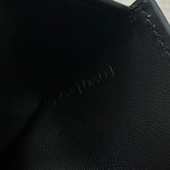 Celine COMPACT WALLET TRIOMPHE CHARMS IN GRAINED CALFSKIN 10M103 black