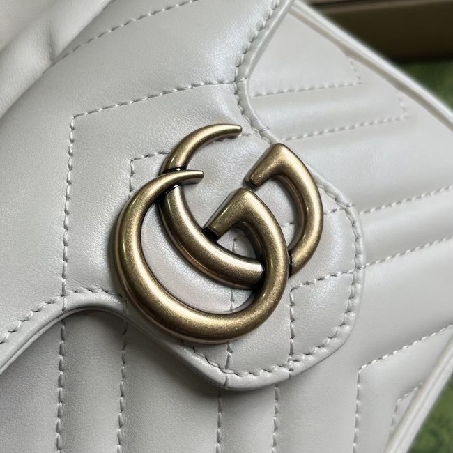 GUCCI GG MARMONT MINI SHOULDER BAG 746433 white