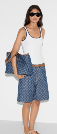 GUCCI TOTISSIMA MEDIUM TOTE BAG 820481 Blue GG denim GUCCI TOTISSIMA MEDIUM TOTE BAG 820481 Blue GG denim