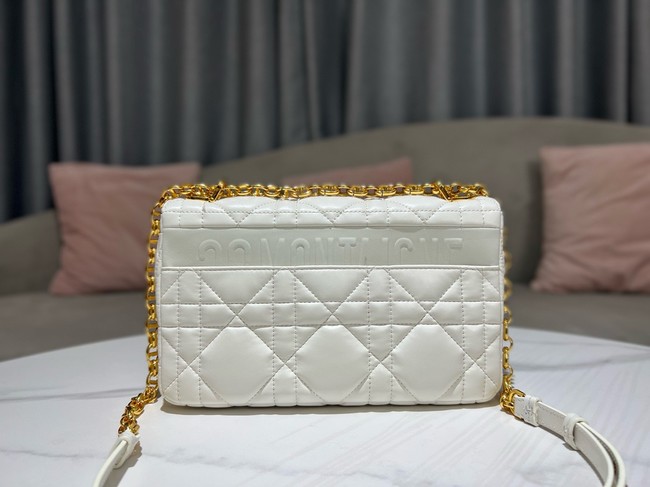 Dior Medium Soft Dior Caro Bag Macrocannage Lambskin M9253UHPA Latte