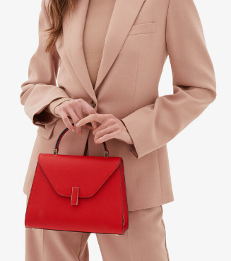 Valextra Iside Top Handle Medium Bag 56028 LOVE RED Valextra Iside Top Handle Medium Bag 56028 LOVE RED