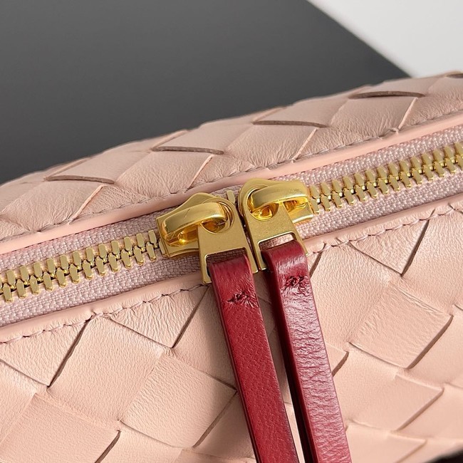 Bottega Veneta Intrecciato Concert Pouch 794258 Seashell&red