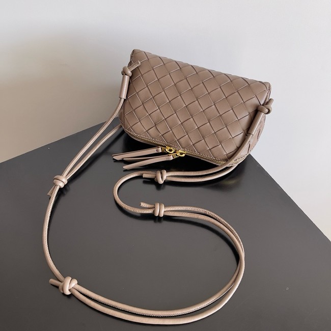 Bottega Veneta Intrecciato Concert Pouch 794258 dark gray