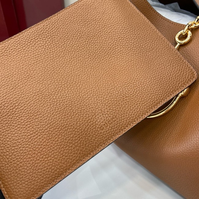 GUCCI SOFTBIT MAXI SHOULDER BAG 837466 Brown