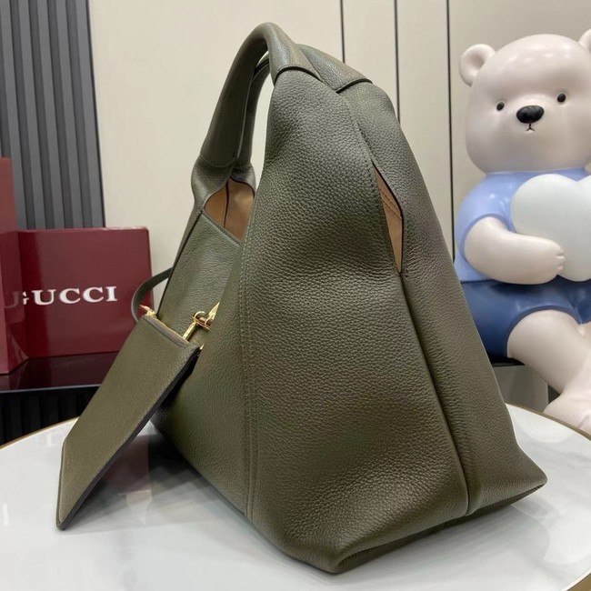 GUCCI SOFTBIT MAXI SHOULDER BAG 837466 Dark green
