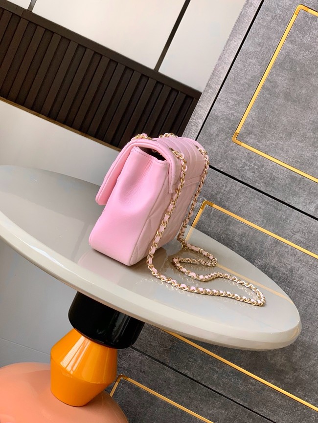 Chanel CLASSIC Original Lambskin 11.12 HANDBAG AS6565 pink