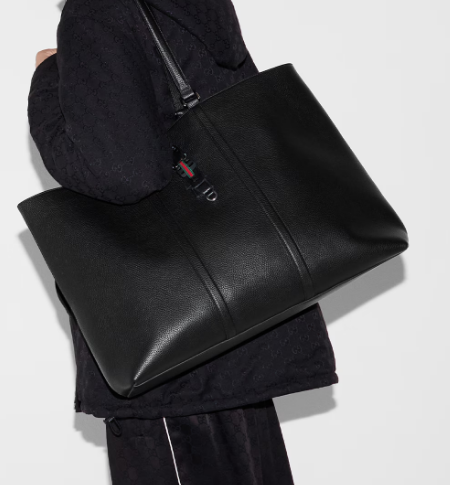 GUCCI Maxi tote bag with Web 816753 black GUCCI Maxi tote bag with Web 816753 black