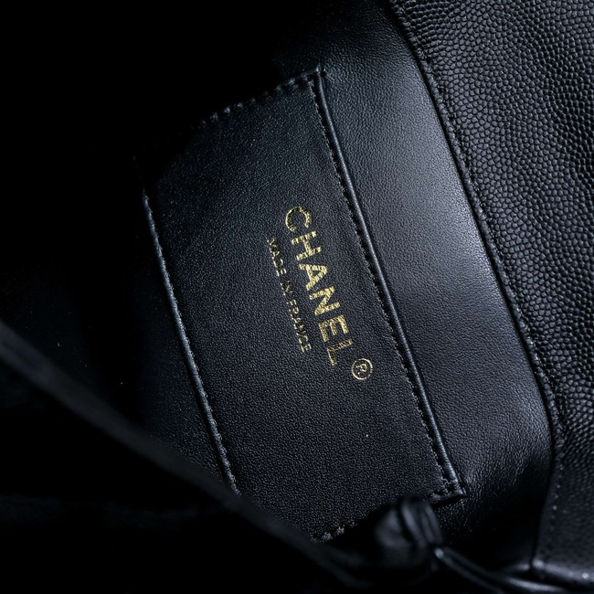 Chanel MINI FLAP BAG CLUTCH WITH CHAIN Gold-Tone Metal AS4591 black