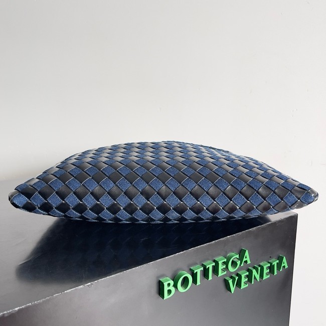 Bottega Veneta Medium Hop intrecciato suede top handle bag 763966 Abyss&indigo