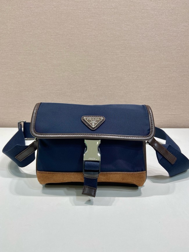 Prada Re-Nylon and Saffiano leather smartphone case 2ZH108 blue