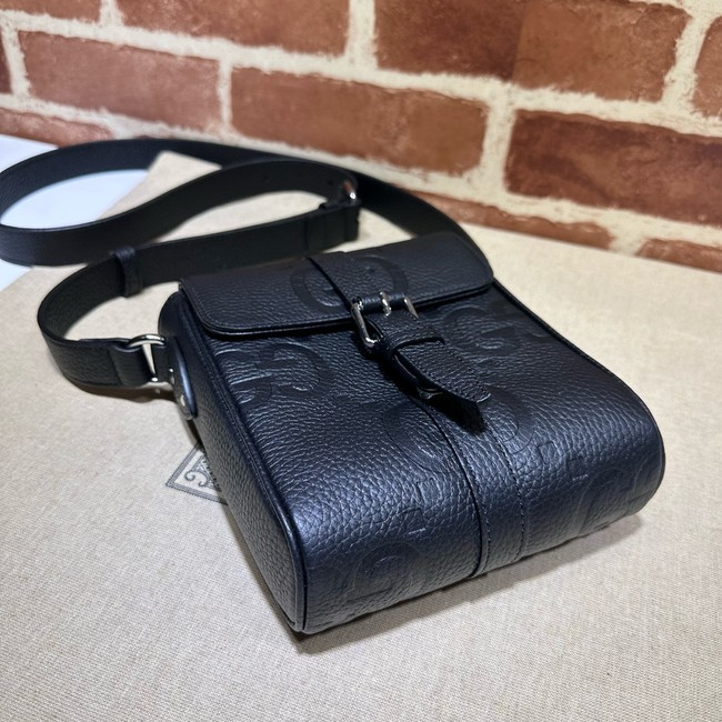 GUCCI GG Emblem mini crossbody bag 760235 black