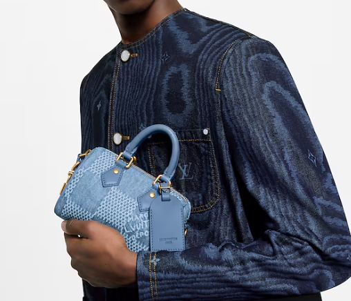 Louis Vuitton Speedy 18 Bandouliere N00208 Denim Blue Louis Vuitton Speedy 18 Bandouliere N00208 Denim Blue
