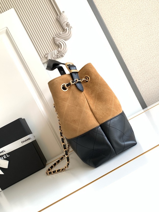 CHANEL Shopping Bag AS5434 black&brown