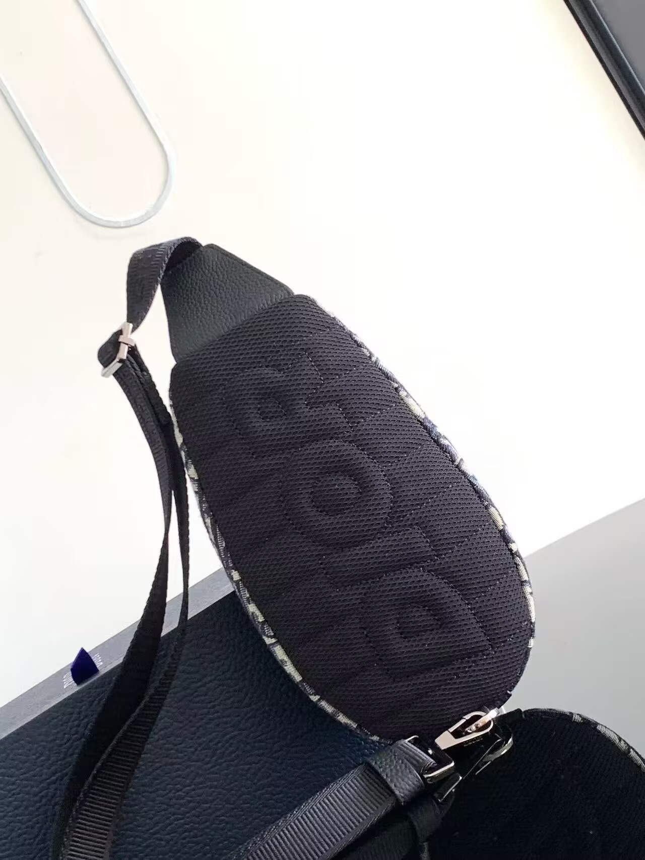Christian Dior Scarab Oblique Bag 1203 Blue Christian Dior Scarab Oblique Bag 1203 Blue