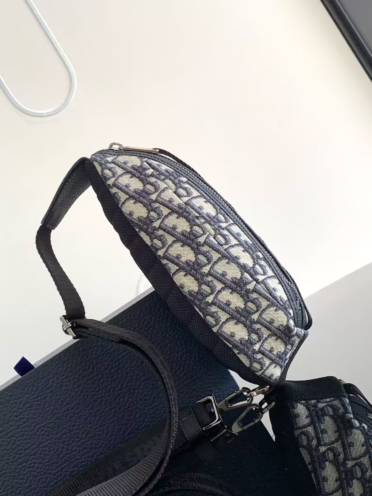 Christian Dior Scarab Oblique Bag 1203 Blue Christian Dior Scarab Oblique Bag 1203 Blue