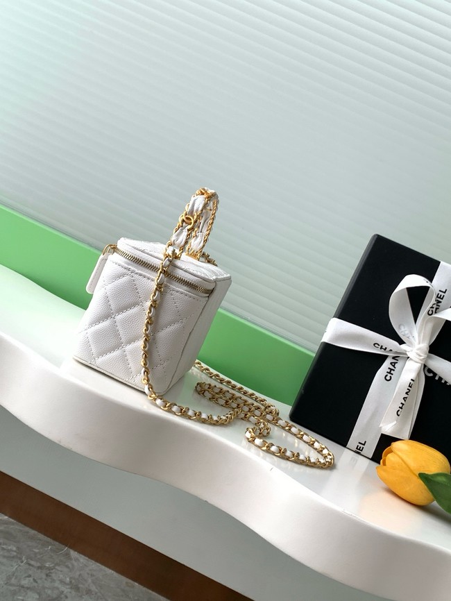 CHANEL Classic Small Vanity with Chain AP4799 white