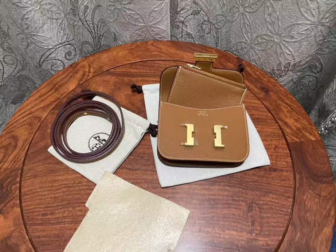 Hermes Epsom Leather Wallet Bag H8030 Brown Hermes Epsom Leather Wallet Bag H8030 Brown