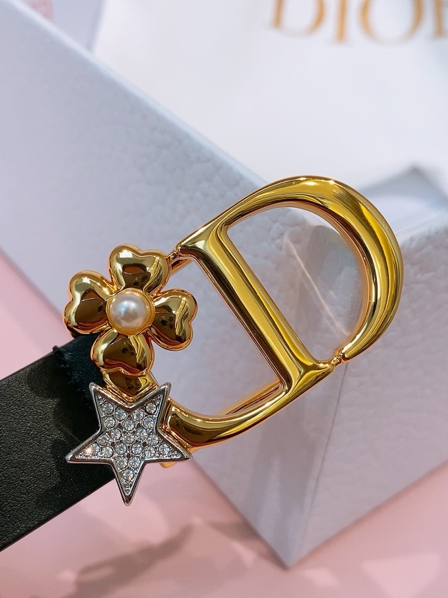 Dior 30 Montaigne Lucky Charms Belt Smooth Calfskin 18MM B0155