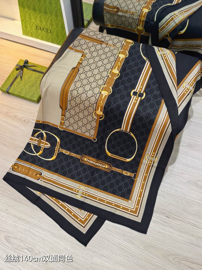 Gucci Square Scarf Silk Jacquard KY144